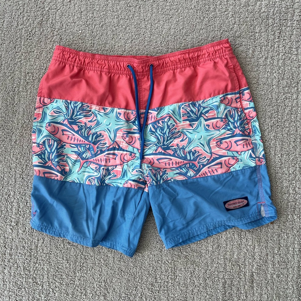 Vineyard Vines Coral Swim Shorts